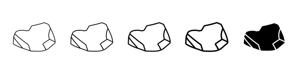 rock icon Simple outline illustration
