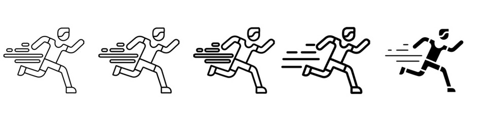 run icon Simple outline illustration