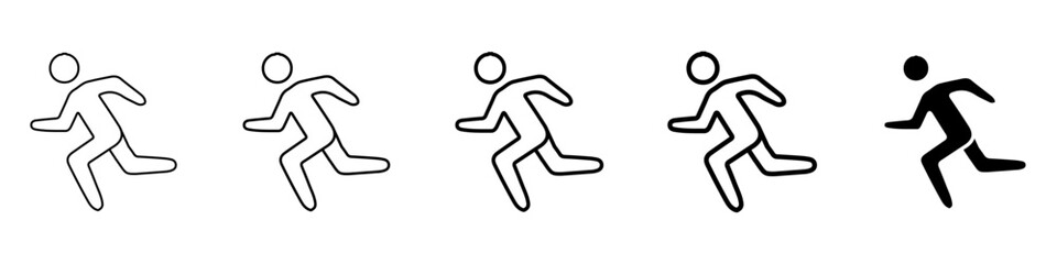 running icon Simple outline illustration