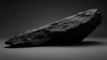 dark, textured black rock surface with dramatic lighting highlights. The rugged texture and deep shadows convey resilience, strength, and a mysterious natural beauty