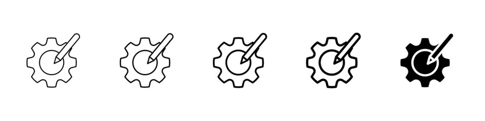 setting edit icon Simple outline illustration