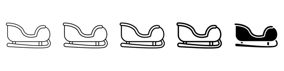 sleigh icon Simple outline illustration