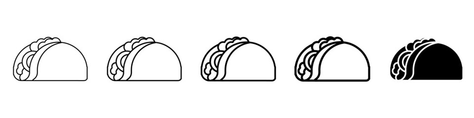 taco icon Simple outline illustration