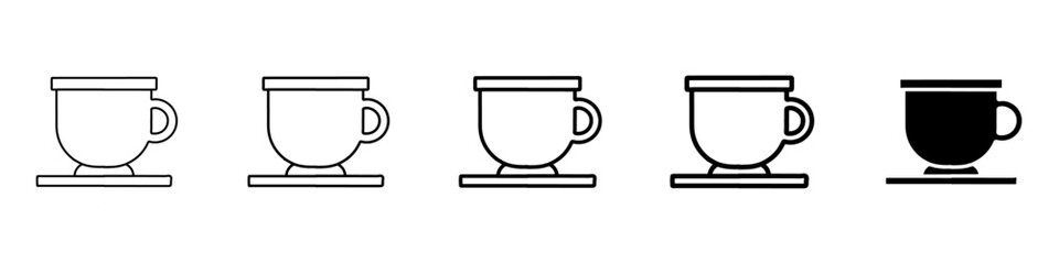 tea icon Simple outline illustration