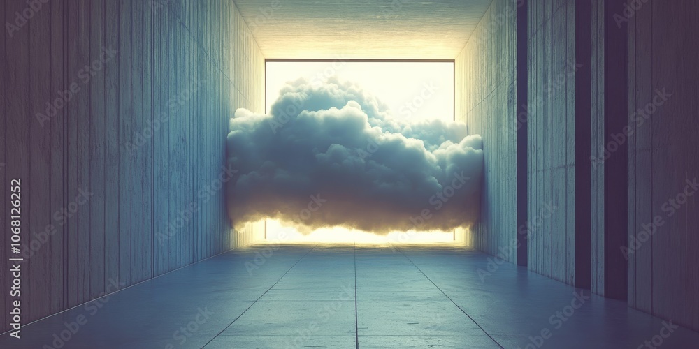 Poster a cloud system stores data in a virtual space, like a big digital warehouse. it uses technology to l