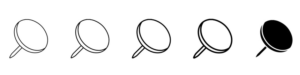 thumbpin icon Simple outline illustration