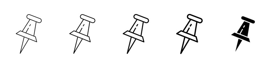 thumbpin icon Simple outline illustration