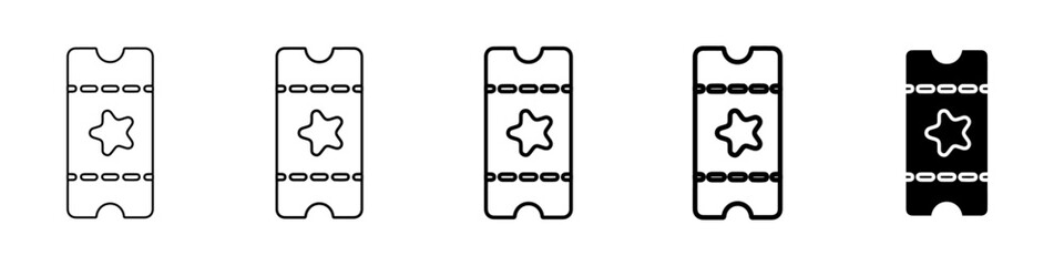 ticket icon Simple outline illustration