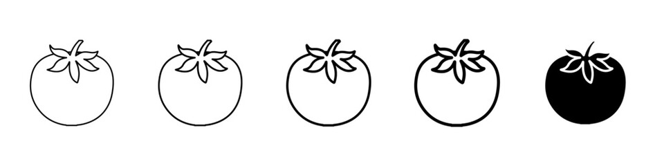 tomato icon Simple outline illustration