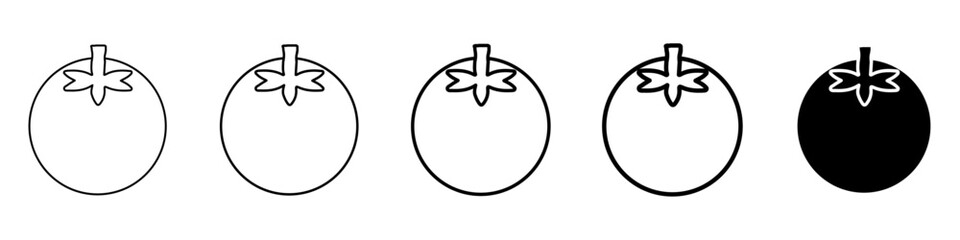 tomato icon Simple outline illustration