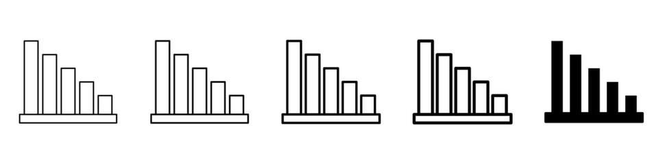 trade down icon Simple outline illustration