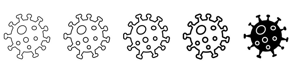 virus icon Simple outline illustration