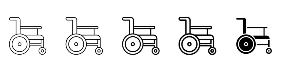 wheel chair icon Simple outline illustration