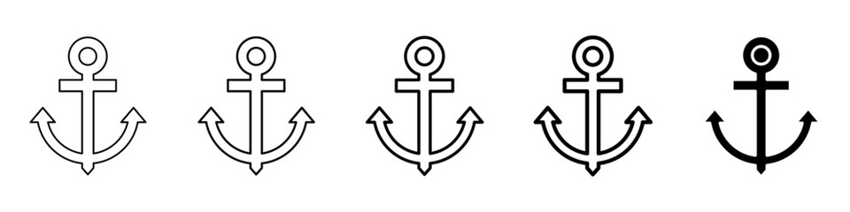 anchor icon Simple outline illustration