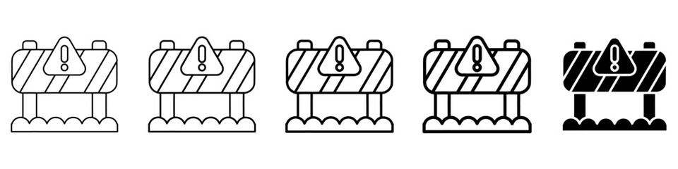 barrier icon Simple outline illustration