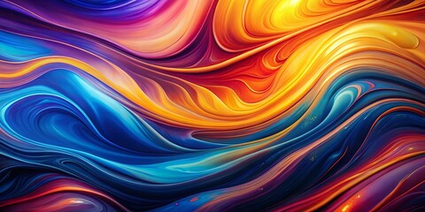 Obraz premium A symphony of vibrant hues, swirling and merging into an abstract dance of color and form.