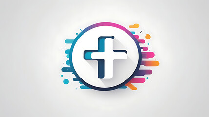 Obraz premium Minimalistic icon of a social media and hastag related log concept for social media on white background.