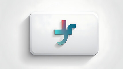 Obraz premium Minimalistic icon of a social media and hastag related log concept for social media on white background.