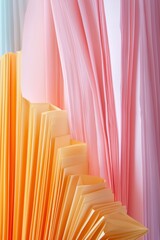 Obraz premium Folded paper in clean pattern with gradient colors 