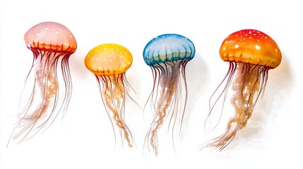 Jellyfish isolated on white background