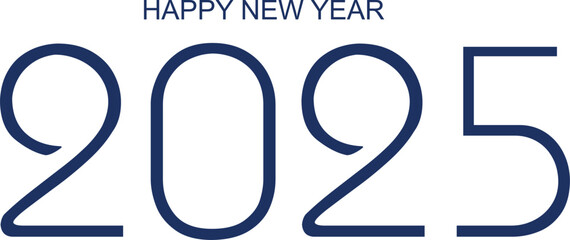 2025 Happy New Year Background Design. Greeting Card, Banner, Poster. Illustration. Pro Vector