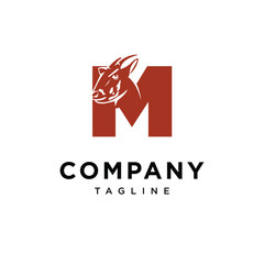 Letter M Saola logo icon vector