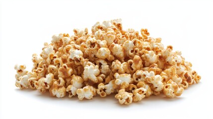 Brown caramel flavored sweet popcorn