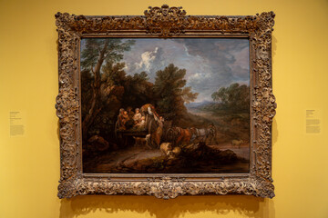 Naklejka premium The Harvest Waggon by Thomas Gainsborough at the Art Gallery of Ontario. Toronto, Canada - November 3, 2024.