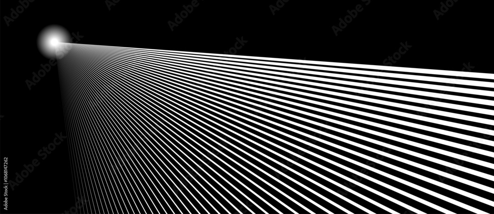 Poster abstract background with lines and spotlight. space star with rays concept.