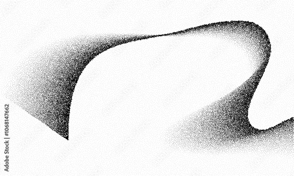 Poster dotwork abstract background, black grain texture, abstract stipple sand effect, gradient backdrop fr