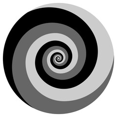 Art design spiral as logo or icon. Abstract background with spiral lines in circle.