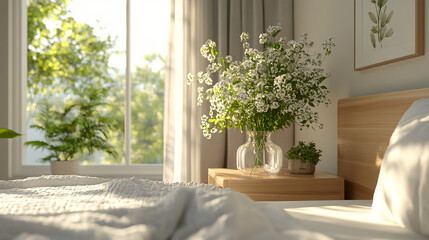 Fototapeta premium Flower, flower arrangement, art, scene, vase, beautiful, gorgeous, life, four seasons, spring, summer, autumn, winter, bedroom, living room, dining table, dining room, flower, bouquet, yellow, orange,