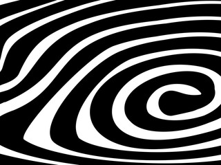 Black and white abstract ellipse background. Hypnosis pattern.
