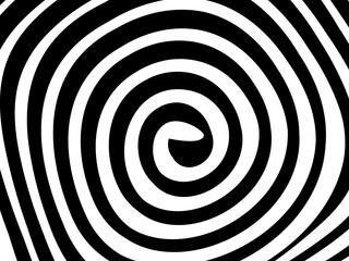 Black and white abstract ellipse background. Hypnosis pattern.