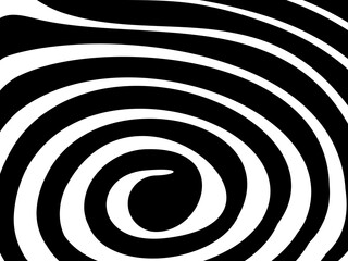 Black and white abstract ellipse background. Hypnosis pattern.