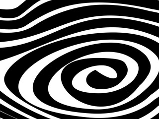 Black and white abstract ellipse background. Hypnosis pattern.