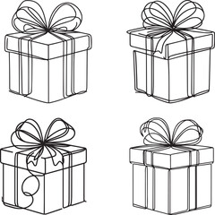 gift boxes set vector illustration