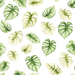 Create lively green leaf patterns for decor