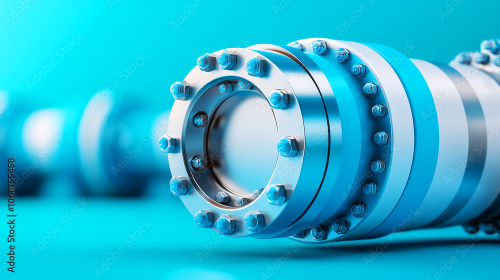 Poster explore the innovative design and functionality of high-performance industrial pipe connectors in ad