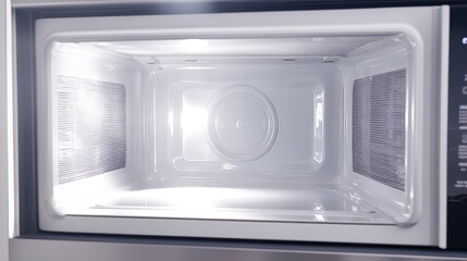 Obraz premium Cleaning the microwave oven