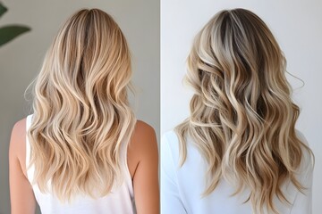 Naklejka premium Enhance your waves discover stunning hair transformation ideas
