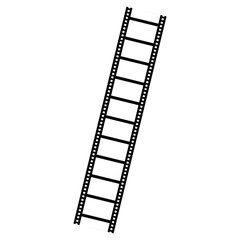 film strip isolated on white. illustration of a film strip. movies film background with flim roll