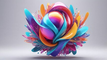 Fototapeta premium Creative Mixed Color Explosion