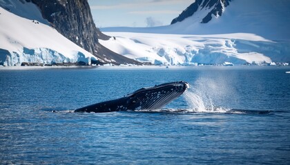 Fototapeta premium Humpback whale in Antarctica