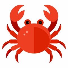 red beautiful crab vector illustration