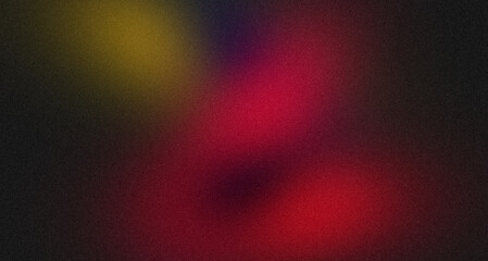 Abstract grainy color gradient background. Soft black dark red purple yellow color flow noisy gradient texture, vibrant glowing colors, bright, shine, smooth, website header design, poster, banner
