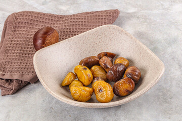 Roasted sweet natural organic shestnut