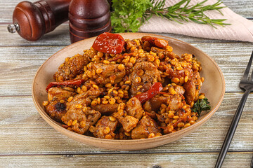Rasted chicken meat with ptitim