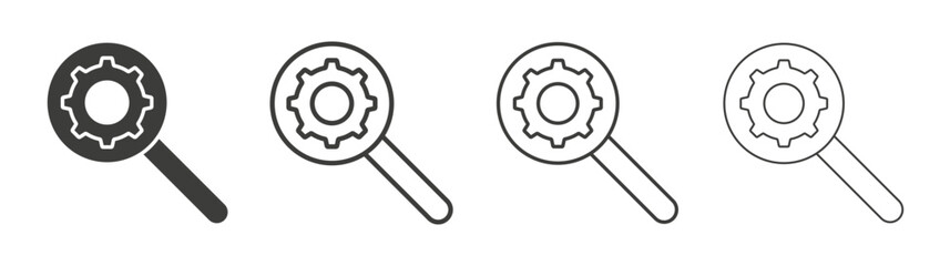 Resource icon set vector in black and white colors