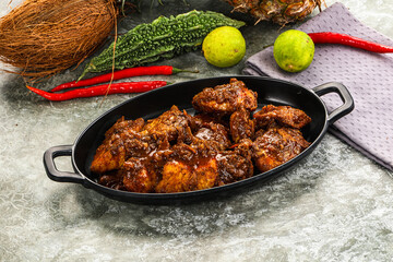 Indian cuisine - Vindaloo fish with spices